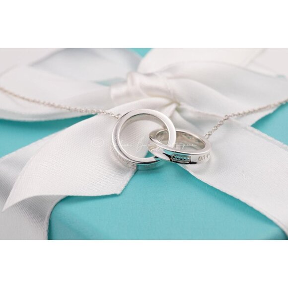 100% Authentic Tiffany & Co. 1837 Collection Interlocking Circles Necklace 16" - Picture 8 of 8